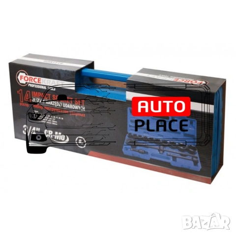 Усилено гедоре с ударни вложки 3/4″ 14 части ForceKraft, снимка 2 - Гедорета - 53936162