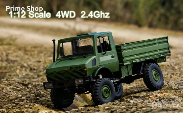 RC Военен камион 4WD 1:12 с 2.4GHz дистанционно управление, снимка 7 - Коли, камиони, мотори, писти - 53731838
