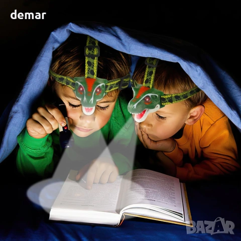 Челник с динозавър - играчка T-Rex за деца, LED фенерче, реалистични звуци, снимка 5 - Други - 54105692