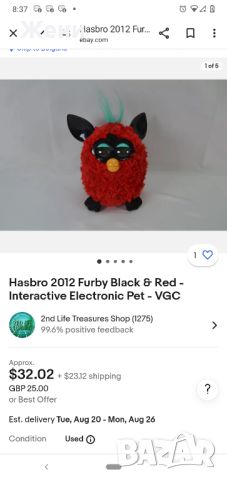 Оригинално работещо Furby Фърби 2012, снимка 4 - Музикални играчки - 46794319