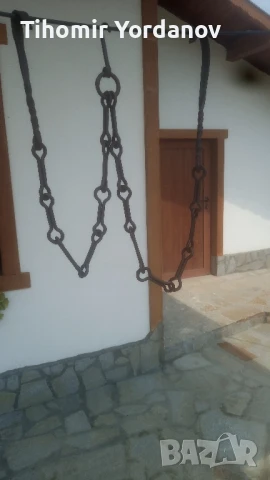 Верига за огнище от ковано желязо., снимка 4 - Антикварни и старинни предмети - 50966177