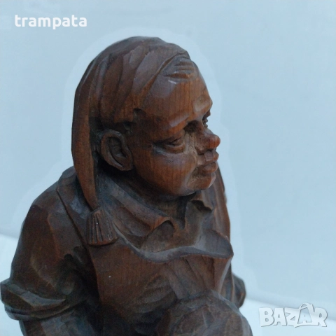 ТОП ОФЕРТА -50%  Стара немска дървена фигура дърворезба, снимка 2 - Антикварни и старинни предмети - 52326005