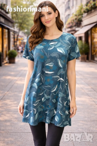 Разкроени туники  18 цвята - код 1197, снимка 4 - Туники - 49664354