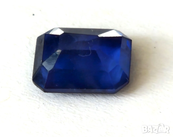 Естествен фасетиран сапфир 3.60 k. Сертификат, снимка 6 - Други - 52242795