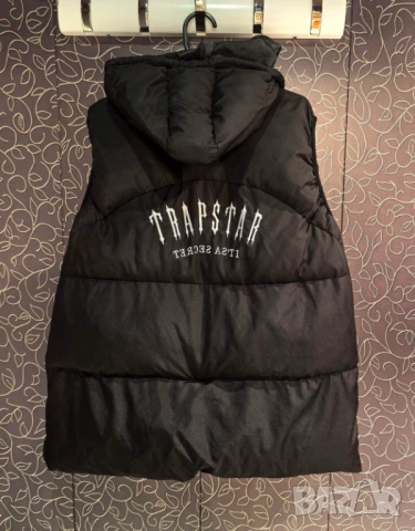 Супер як елек Trapstar, с качулка, в черен цвят, снимка 5 - Спортни дрехи, екипи - 54250106