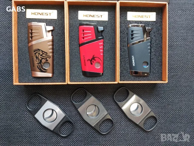 Луксозна запалка за пури с подарък резачка ПРОМО ЦЕНА