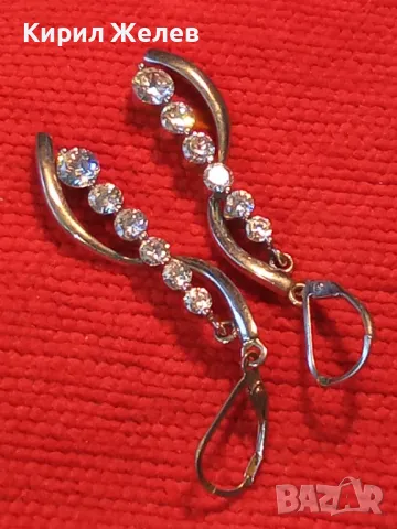 ШАРМАНТНИ СКЪПОЦЕННИ СРЕБЪРНИ ОБЕЦИ РОДИРАНО СРЕБРО 925 с БЛЕСТЯЩ ЮВЕЛИРНО ФАСЕТИРАН ФИАНИТ 49281, снимка 14 - Обеци - 50072773