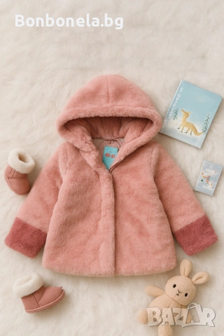 Ново детско плюшено яке / палто - 2-3г. / 92-98см.