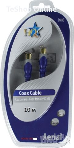 Коксиален кабел мъжки - женски 90 db кабел 10 м Aerial, снимка 1 - Приемници и антени - 46396872