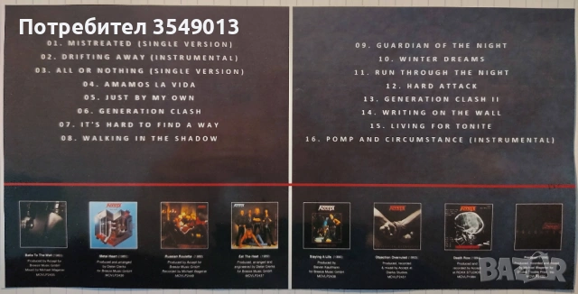 Неофициални cd / цд дискове - нови - ACCEPT, снимка 3 - CD дискове - 53237210