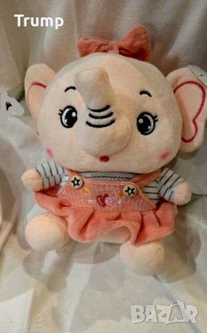 Свети Валентин! Сладък пплюшев подарък за любимия човек! Слонче в рокля или.гащеризон, снимка 5 - Други - 53436339