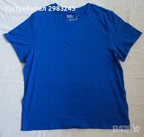 Синя тениска с къси ръкави , снимка 1 - Тениски - 46062328