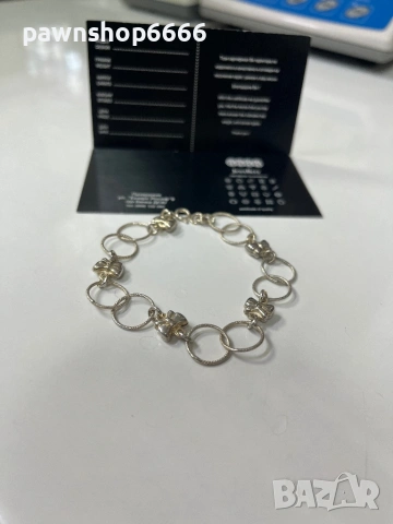 Сребърна гривна 925 проба, снимка 2 - Гривни - 53646815