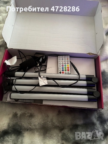 Многоцветна сгъваема LED лампа 137 см с дистанционно, снимка 4 - Светкавици, студийно осветление - 53748025