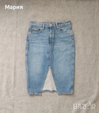 НМ дънкова пола размер 38, снимка 7 - Поли - 50584401