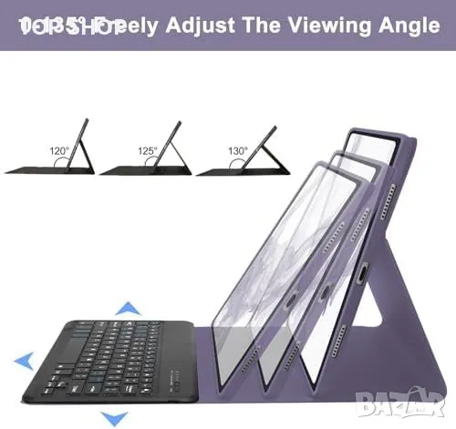 Нова Универсална Клавиатура и Смарт Кейс за таблет Galaxy Tab S8 Plus/S7 FE, снимка 4 - Друга електроника - 49654730