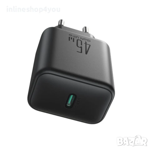 Адаптер Joyroom JR-TCG13 45W GaN Бързо зареждане до 45W - Черен, снимка 5 - Оригинални зарядни - 50825764