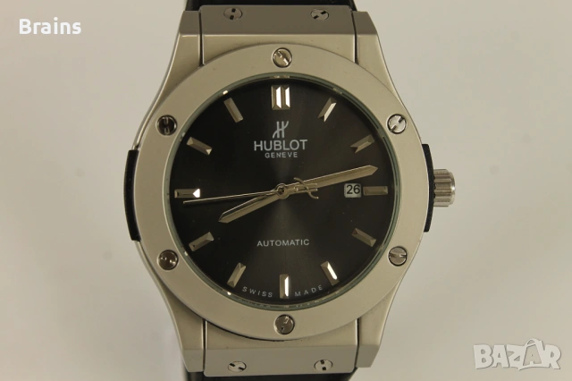 Мъжки Стоманен Ръчен Часовник HUBLOT AUTOMATIC НОВ, снимка 5 - Мъжки - 54180786