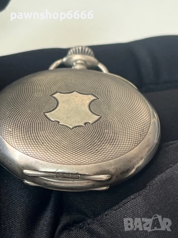 Продавам антикварен джобен часовник Longines (1916-1917 г.) – сребро 0.800, ръчно рисуван циферблат, снимка 11 - Мъжки - 51532682