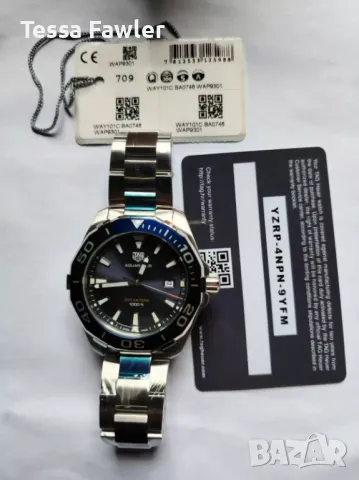 Men's watch way101c.ba0746 Aquaracer Quartz, 43 mm, Steel, Sunray Blue BRAND NEW, снимка 1