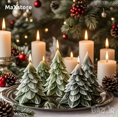 3D Грамадна елха Силиконов молд форма за свещи гипс сапун смола , снимка 3 - Форми - 52103643