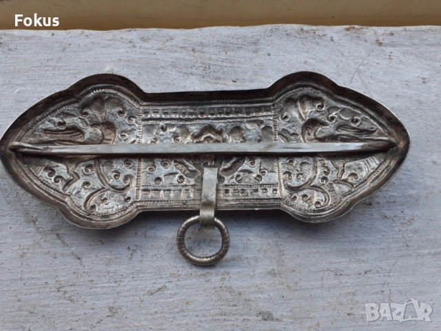 Стар накит уникат нагръдник пафта тока сачан, снимка 5 - Антикварни и старинни предмети - 53390245