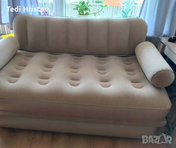 ❗ПРОМОЦИЯ❗Двоен надуваем матрак с разтегателен диван за спане 5 В 1, снимка 3 - Дивани и мека мебел - 53122196