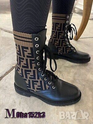 дамски боти от естествена кожа fendi, снимка 3 - Дамски боти - 51443079