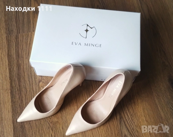 EVA MINGE Уникални обувки естествена кожа, оригинални, номер 38.5, перфектни, снимка 6 - Дамски обувки на ток - 51976614
