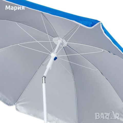 Плажен чадър с чупещо се рамо , снимка 1 - Градински мебели, декорация  - 46453032