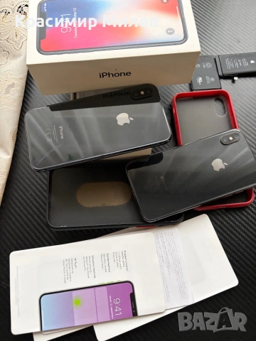 2 броя iPhone X с всички аксесоари( единия за части), снимка 2 - Apple iPhone - 53524215