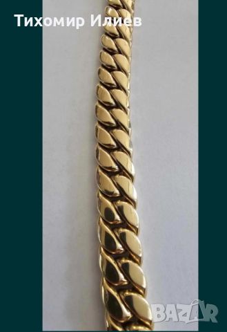 Златен ланец панцер , снимка 1 - Колиета, медальони, синджири - 45955718