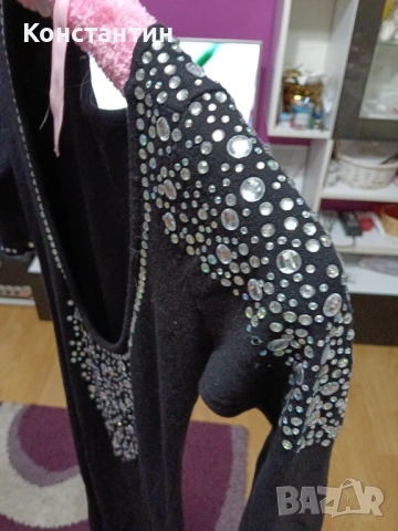 Рокля с гол гръб и камъни, снимка 6 - Рокли - 53444317