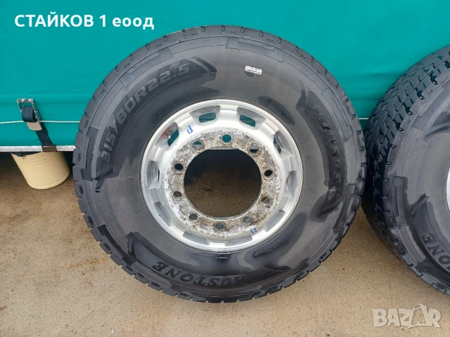 4 броя гуми с алуминиеви джанти 315/80/22.5, снимка 2 - Гуми и джанти - 53654382