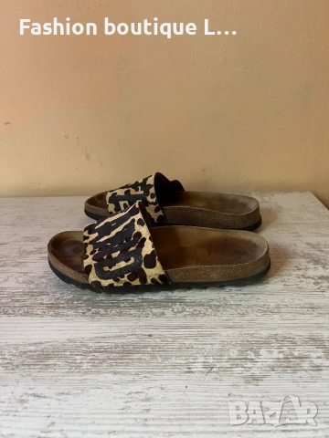 Тигрови сандали с коркова платформа 38 номер 🐆, снимка 4 - Сандали - 52332570