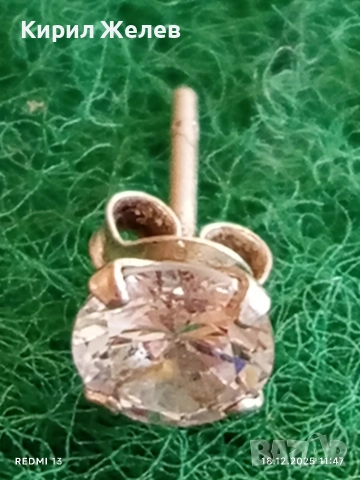 Елегантна сребърна обеца с инкрустиран цирконий ръчна изработка 78910, снимка 3 - Обеци - 52835139