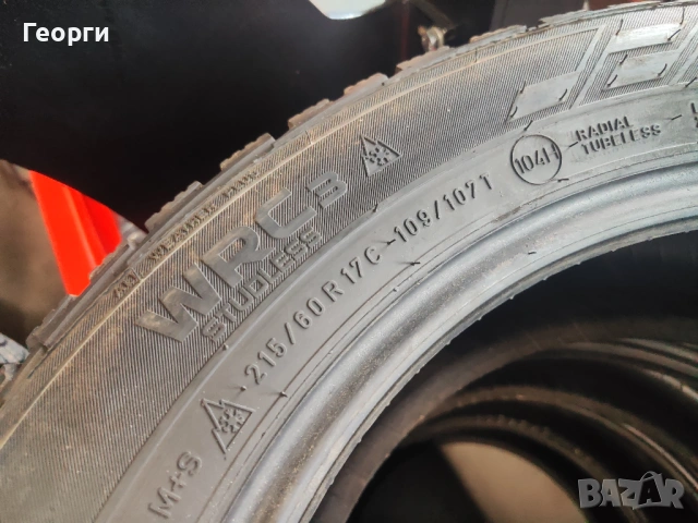 4бр.зимни гуми 215/60/17 Nokian, снимка 5 - Гуми и джанти - 54170856