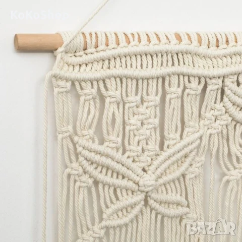 Завеса макраме-76x91 см./декоративна завеса макраме, снимка 2 - Декорация за дома - 51142363