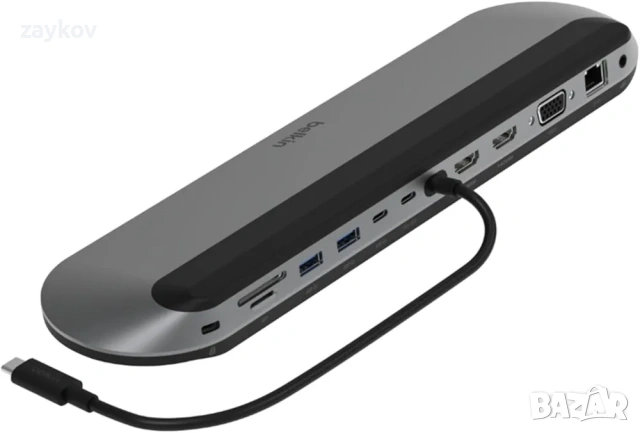 Belkin Connect 11-в-1 USB-C Dock Pro (Поддържа 3 монитора, Silicon Motion, Macbook, Windows