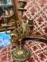 два стари бронзови свещника тройки, снимка 6