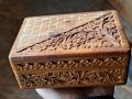 дървена кутия за бижута дърворезба 7/5, снимка 11