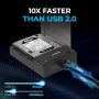 SABRENT USB 3.0 към SATA външен твърд диск Плоска докинг станция за 2,5 или 3,5 инча HDD, SSD, снимка 6