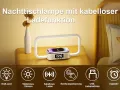 Нощна лампа с безжично зарядно устройство 10 W, RGB 7 цвята Безстепенно затъмняване и сензорно упр., снимка 2