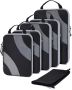 BAGSMART Компресионни куфарни органайзери, комплект 6 броя, черно, снимка 1 - Органайзери - 45372144
