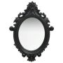 vidaXL Стенно огледало, стил замък, 56x76 см, черно(SKU:320359, снимка 1 - Огледала - 45841981