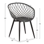 ARIADNE - Стол метални крака, седалка от полипропилен - за хотели, летни градини, снимка 6