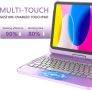 Калъф с клавиатура/тъчпад GAOJIE iPad 10-то поколение 2023/2022-лилав, снимка 3