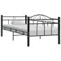 vidaXL Рамка за дневно легло, черна, метал, 90x200 см(SKU:286135, снимка 1 - Спални и легла - 45876034