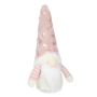 Гном с пухкава шапка със сърца, 26 см, розов, снимка 1