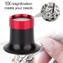 Часовникарска увеличителна мощна лупа за глава 15X око бижутери ремонт часовници професионална, снимка 3